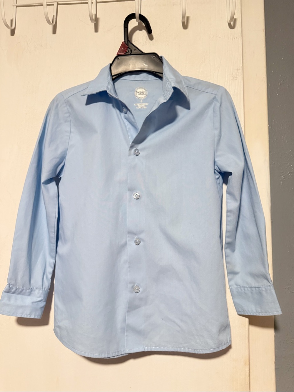 Kids Light Blue Dress Shirt with Classic Collar